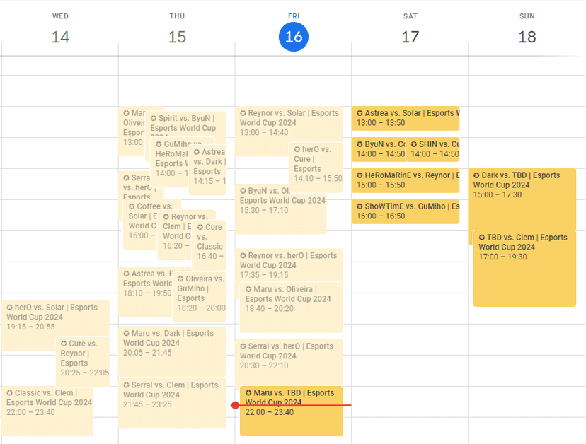 Calendar Example